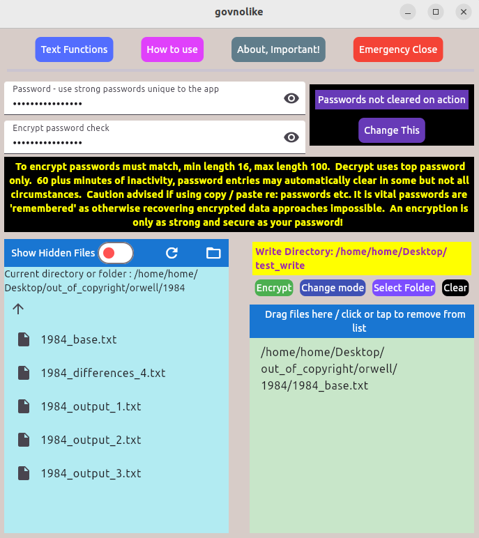 Encrypt and decrypt files