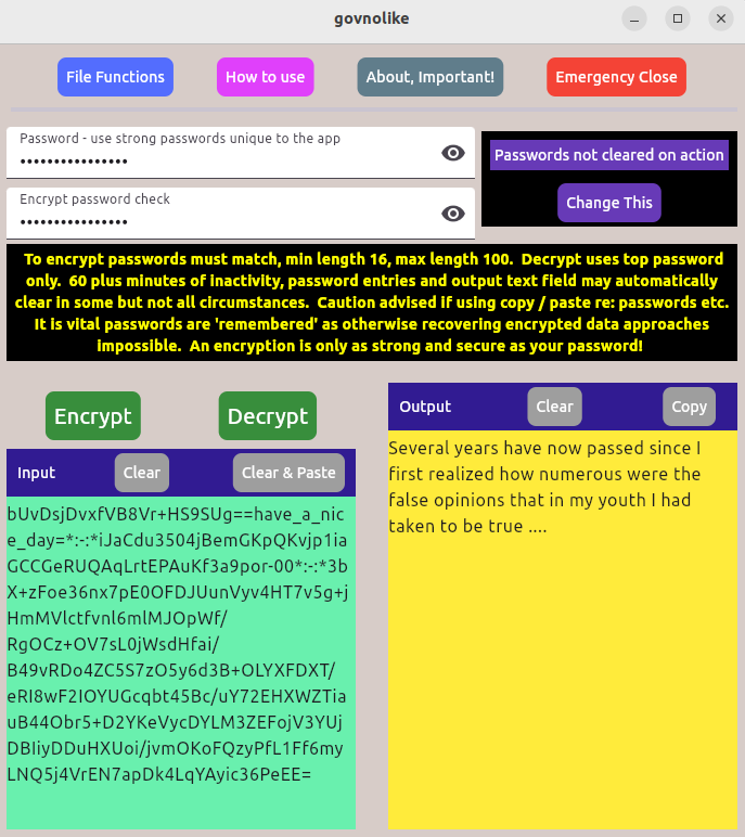 Encrypt and decrypt text