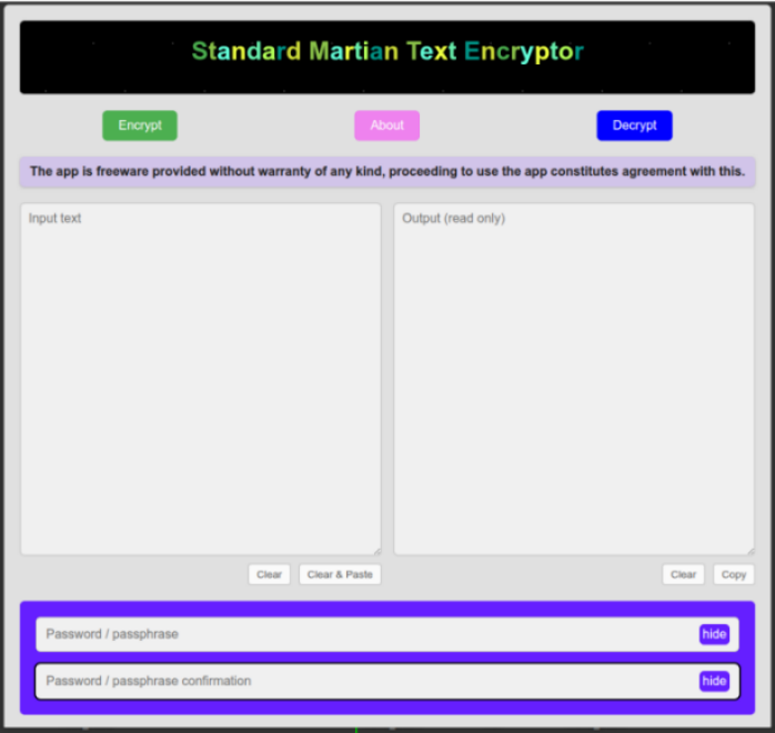 Encrypt and decrypt text