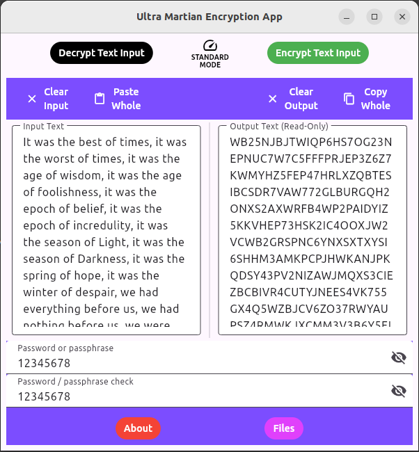 Encrypt and decrypt text
